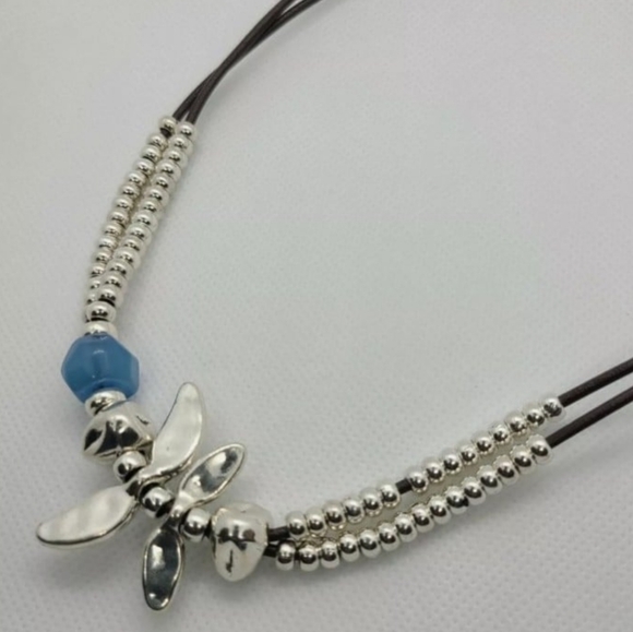 Dragonfly • Bohemian Necklace • Blue Stone - Picture 2 of 12